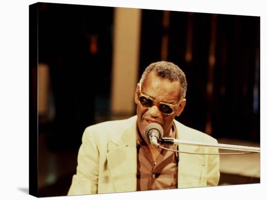 Ray Charles Performing-null-Stretched Canvas