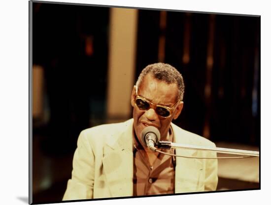 Ray Charles Performing-null-Mounted Photo