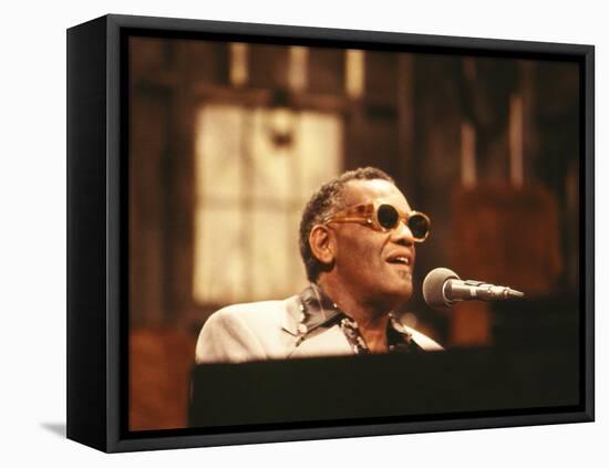 Ray Charles Performing-null-Framed Stretched Canvas