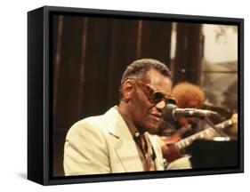 Ray Charles Performing-null-Framed Stretched Canvas