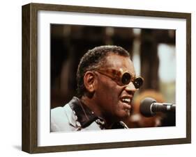 Ray Charles Performing-null-Framed Photo