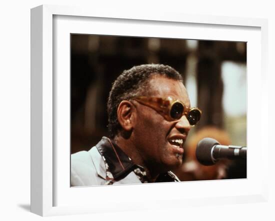 Ray Charles Performing-null-Framed Photo