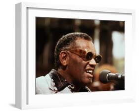 Ray Charles Performing-null-Framed Photo