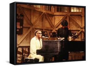 Ray Charles Performing-null-Framed Stretched Canvas