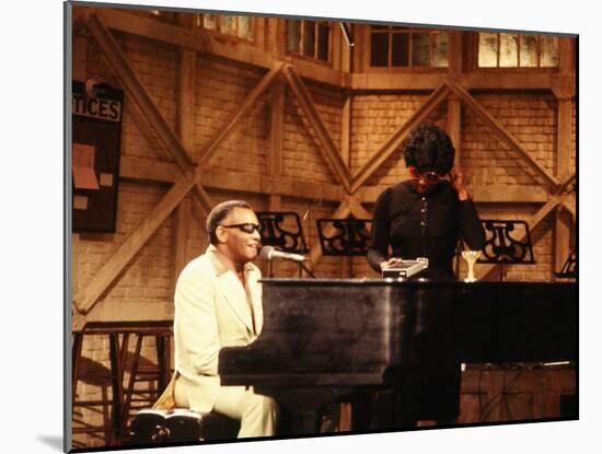 Ray Charles Performing-null-Mounted Photo