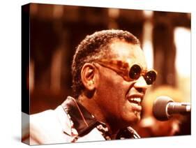 Ray Charles Performing-null-Stretched Canvas