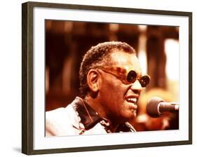 Ray Charles Performing-null-Framed Photo