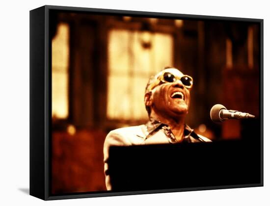 Ray Charles Performing-null-Framed Stretched Canvas