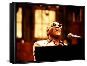 Ray Charles Performing-null-Framed Stretched Canvas