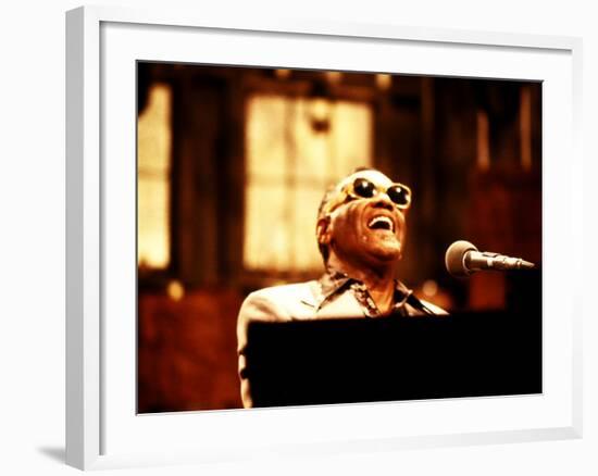 Ray Charles Performing-null-Framed Photo