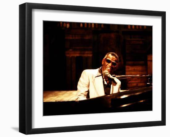 Ray Charles Performing-null-Framed Photo