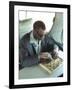 Ray Charles Playing Chess on the Tour Bus-null-Framed Photo