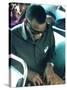 Ray Charles Playing Chess on the Tour Bus-null-Stretched Canvas