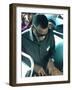 Ray Charles Playing Chess on the Tour Bus-null-Framed Photo