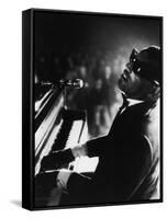 Ray Charles Playing Piano in Concert-Bill Ray-Framed Stretched Canvas