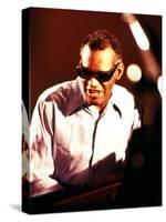 Ray Charles Playing Piano-null-Stretched Canvas