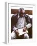 Ray Charles Reading Braille-null-Framed Photo