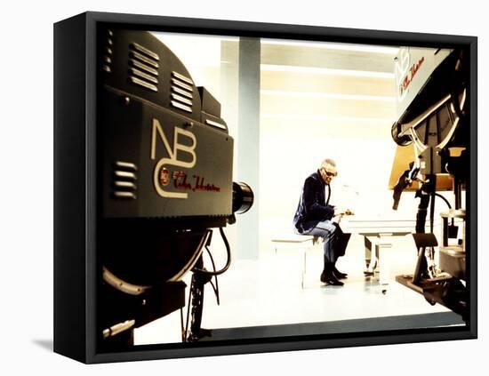 Ray Charles Recording for NBC-null-Framed Stretched Canvas