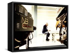 Ray Charles Recording for NBC-null-Framed Stretched Canvas