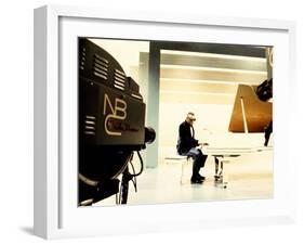 Ray Charles Recording for NBC-null-Framed Photo