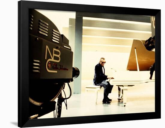 Ray Charles Recording for NBC-null-Framed Photo