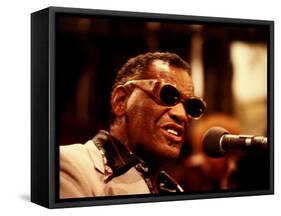 Ray Charles Singing-null-Framed Stretched Canvas