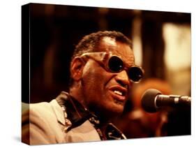 Ray Charles Singing-null-Stretched Canvas
