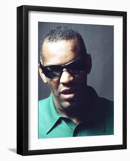 Ray Charles Taping a Coca-Cola Radio Commercial, 1967-null-Framed Photo