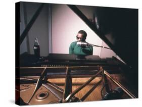 Ray Charles Taping a Coca-Cola Radio Commercial, 1967-null-Stretched Canvas