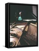 Ray Charles Taping a Coca-Cola Radio Commercial, 1967-null-Framed Stretched Canvas