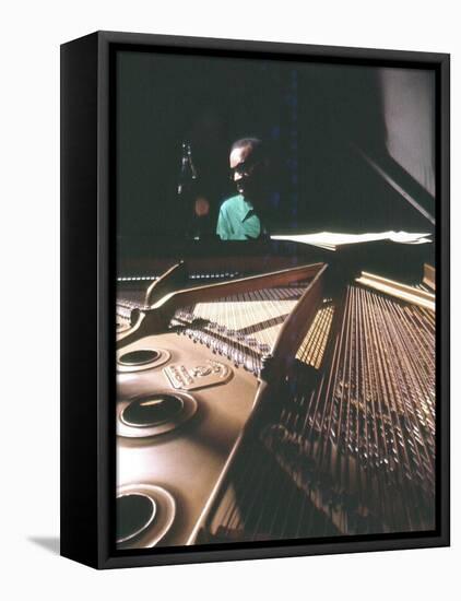 Ray Charles Taping a Coca-Cola Radio Commercial, 1967-null-Framed Stretched Canvas