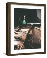 Ray Charles Taping a Coca-Cola Radio Commercial, 1967-null-Framed Photo