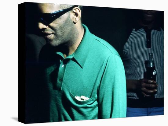 Ray Charles Taping a Coca-Cola Radio Commercial, 1967-null-Stretched Canvas