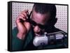 Ray Charles Taping a Coca-Cola Radio Commercial, 1967-null-Framed Stretched Canvas