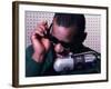 Ray Charles Taping a Coca-Cola Radio Commercial, 1967-null-Framed Photo