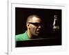 Ray Charles Taping a Coca-Cola Radio Commercial, 1967-null-Framed Photo