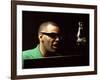 Ray Charles Taping a Coca-Cola Radio Commercial, 1967-null-Framed Photo