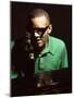 Ray Charles Taping a Coca-Cola Radio Commercial, 1967-null-Mounted Photo