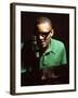 Ray Charles Taping a Coca-Cola Radio Commercial, 1967-null-Framed Photo