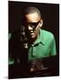 Ray Charles Taping a Coca-Cola Radio Commercial, 1967-null-Mounted Photo