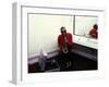 Ray Charles with His Alto Saxophone Backstage-null-Framed Photo