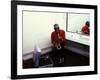 Ray Charles with His Alto Saxophone Backstage-null-Framed Photo