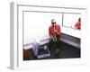 Ray Charles with His Alto Saxophone Backstage-null-Framed Photo