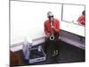 Ray Charles with His Alto Saxophone Backstage-null-Mounted Photo