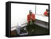 Ray Charles with His Alto Saxophone Backstage-null-Framed Stretched Canvas