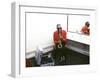 Ray Charles with His Alto Saxophone Backstage-null-Framed Photo