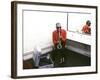 Ray Charles with His Alto Saxophone Backstage-null-Framed Photo