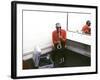 Ray Charles with His Alto Saxophone Backstage-null-Framed Photo