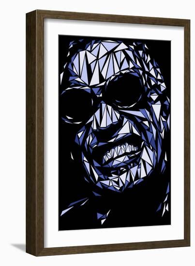 Ray Charles-Cristian Mielu-Framed Art Print