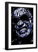 Ray Charles-Cristian Mielu-Framed Art Print